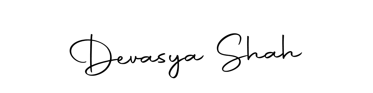 How to make Devasya Shah name signature. Use Autography-DOLnW style for creating short signs online. This is the latest handwritten sign. Devasya Shah signature style 10 images and pictures png