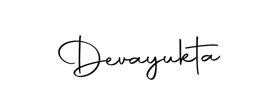 Make a beautiful signature design for name Devayukta. With this signature (Autography-DOLnW) style, you can create a handwritten signature for free. Devayukta signature style 10 images and pictures png