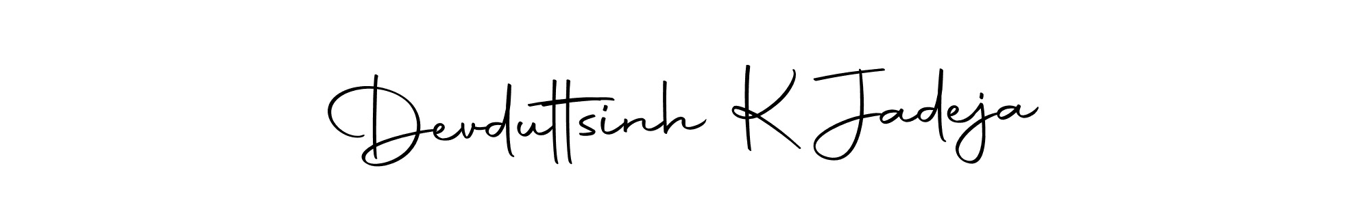 Use a signature maker to create a handwritten signature online. With this signature software, you can design (Autography-DOLnW) your own signature for name Devduttsinh K Jadeja. Devduttsinh K Jadeja signature style 10 images and pictures png