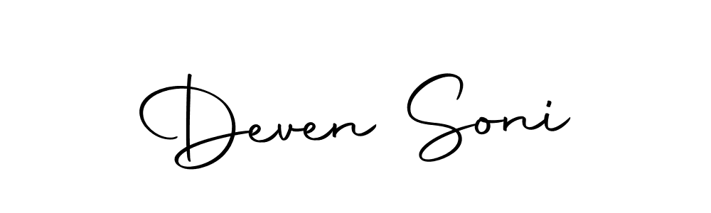 Make a beautiful signature design for name Deven Soni. Use this online signature maker to create a handwritten signature for free. Deven Soni signature style 10 images and pictures png
