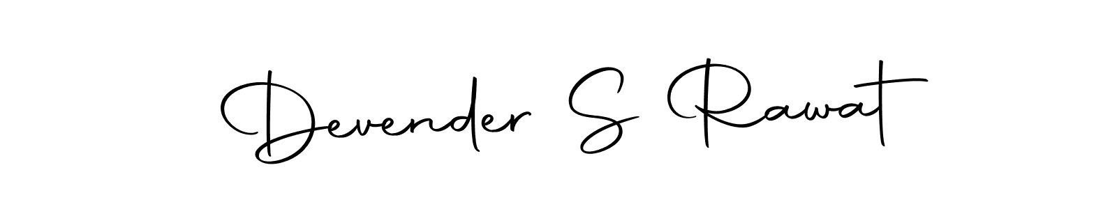 Create a beautiful signature design for name Devender S Rawat. With this signature (Autography-DOLnW) fonts, you can make a handwritten signature for free. Devender S Rawat signature style 10 images and pictures png