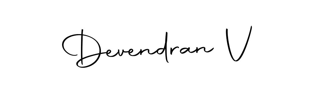 Use a signature maker to create a handwritten signature online. With this signature software, you can design (Autography-DOLnW) your own signature for name Devendran V. Devendran V signature style 10 images and pictures png