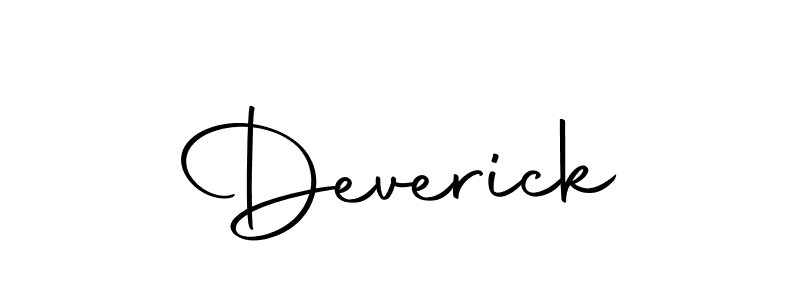 How to make Deverick name signature. Use Autography-DOLnW style for creating short signs online. This is the latest handwritten sign. Deverick signature style 10 images and pictures png