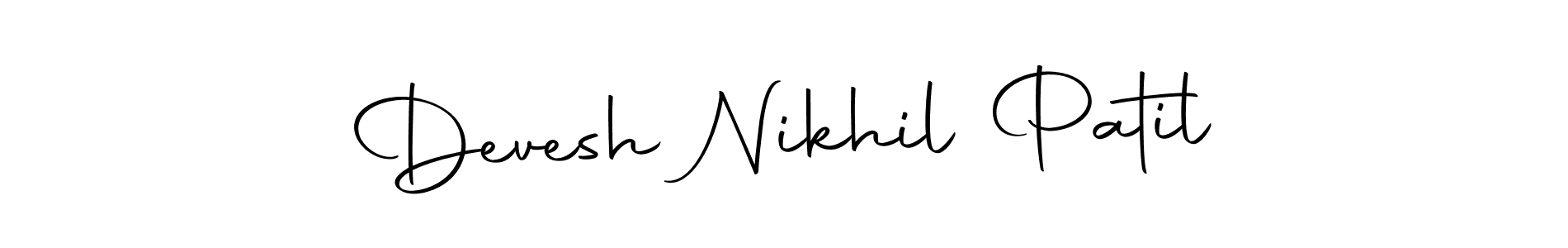 Use a signature maker to create a handwritten signature online. With this signature software, you can design (Autography-DOLnW) your own signature for name Devesh Nikhil Patil. Devesh Nikhil Patil signature style 10 images and pictures png