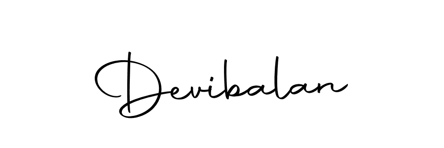 Design your own signature with our free online signature maker. With this signature software, you can create a handwritten (Autography-DOLnW) signature for name Devibalan. Devibalan signature style 10 images and pictures png