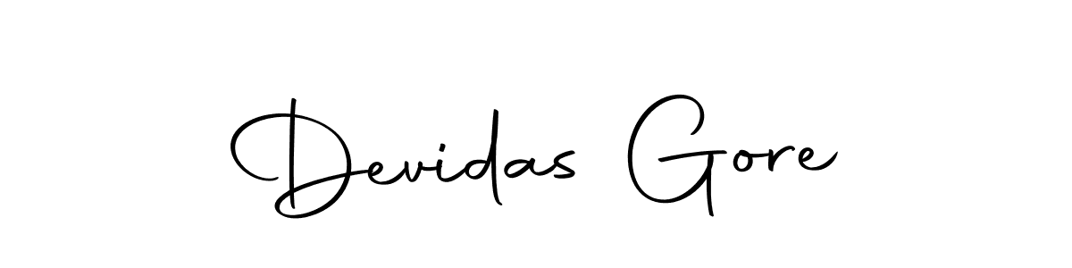 Make a beautiful signature design for name Devidas Gore. Use this online signature maker to create a handwritten signature for free. Devidas Gore signature style 10 images and pictures png