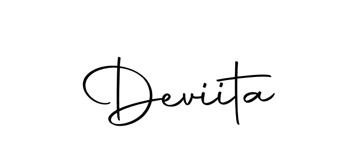 Use a signature maker to create a handwritten signature online. With this signature software, you can design (Autography-DOLnW) your own signature for name Deviita. Deviita signature style 10 images and pictures png