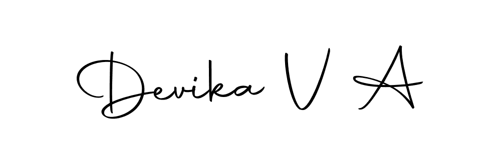 It looks lik you need a new signature style for name Devika V A. Design unique handwritten (Autography-DOLnW) signature with our free signature maker in just a few clicks. Devika V A signature style 10 images and pictures png