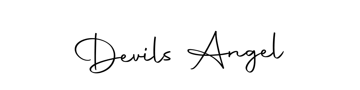 You should practise on your own different ways (Autography-DOLnW) to write your name (Devils Angel) in signature. don't let someone else do it for you. Devils Angel signature style 10 images and pictures png