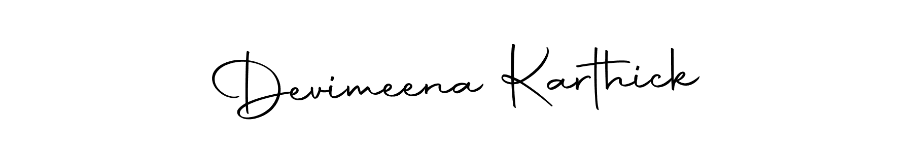 Create a beautiful signature design for name Devimeena Karthick. With this signature (Autography-DOLnW) fonts, you can make a handwritten signature for free. Devimeena Karthick signature style 10 images and pictures png