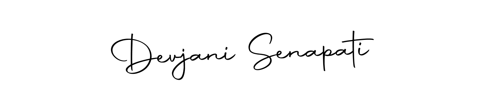 Design your own signature with our free online signature maker. With this signature software, you can create a handwritten (Autography-DOLnW) signature for name Devjani Senapati. Devjani Senapati signature style 10 images and pictures png