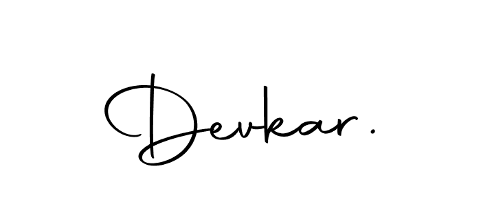 Design your own signature with our free online signature maker. With this signature software, you can create a handwritten (Autography-DOLnW) signature for name Devkar.. Devkar. signature style 10 images and pictures png