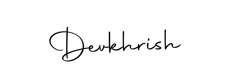 You should practise on your own different ways (Autography-DOLnW) to write your name (Devkhrish) in signature. don't let someone else do it for you. Devkhrish signature style 10 images and pictures png