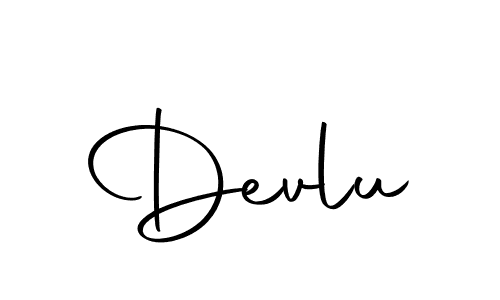Use a signature maker to create a handwritten signature online. With this signature software, you can design (Autography-DOLnW) your own signature for name Devlu. Devlu signature style 10 images and pictures png