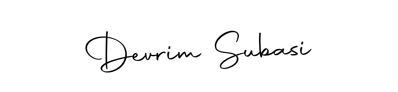 This is the best signature style for the Devrim Subasi name. Also you like these signature font (Autography-DOLnW). Mix name signature. Devrim Subasi signature style 10 images and pictures png