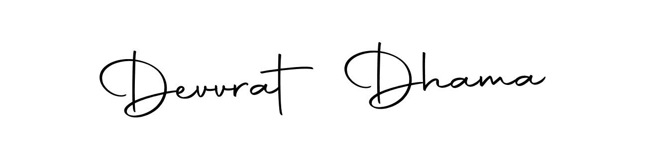 The best way (Autography-DOLnW) to make a short signature is to pick only two or three words in your name. The name Devvrat Dhama include a total of six letters. For converting this name. Devvrat Dhama signature style 10 images and pictures png