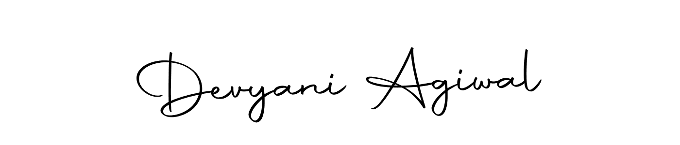 Design your own signature with our free online signature maker. With this signature software, you can create a handwritten (Autography-DOLnW) signature for name Devyani Agiwal. Devyani Agiwal signature style 10 images and pictures png