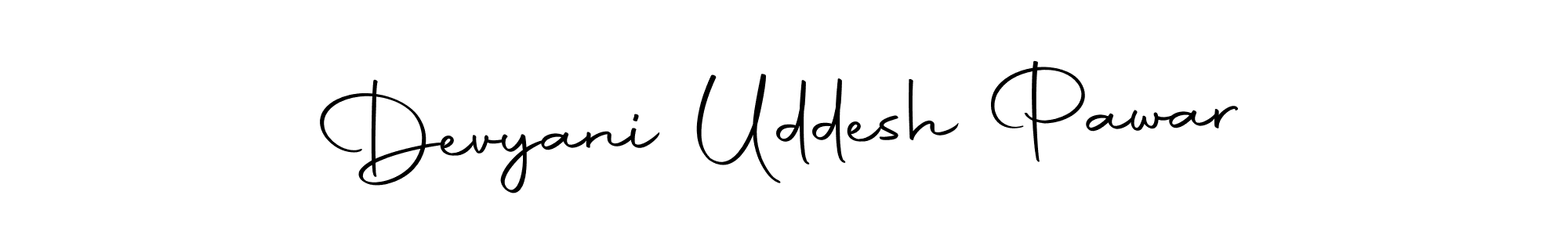 You can use this online signature creator to create a handwritten signature for the name Devyani Uddesh Pawar. This is the best online autograph maker. Devyani Uddesh Pawar signature style 10 images and pictures png