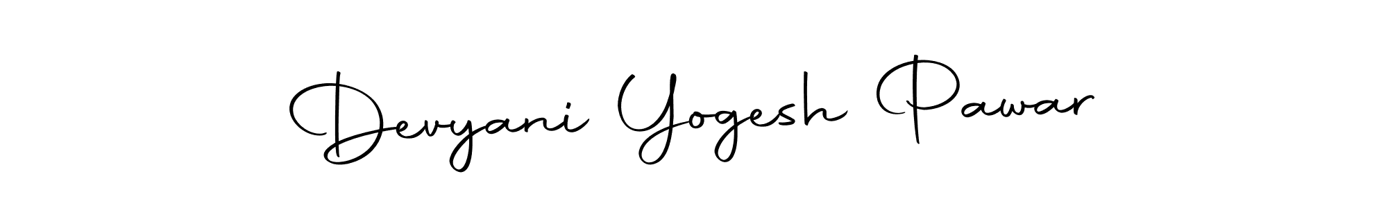 Autography-DOLnW is a professional signature style that is perfect for those who want to add a touch of class to their signature. It is also a great choice for those who want to make their signature more unique. Get Devyani Yogesh Pawar name to fancy signature for free. Devyani Yogesh Pawar signature style 10 images and pictures png