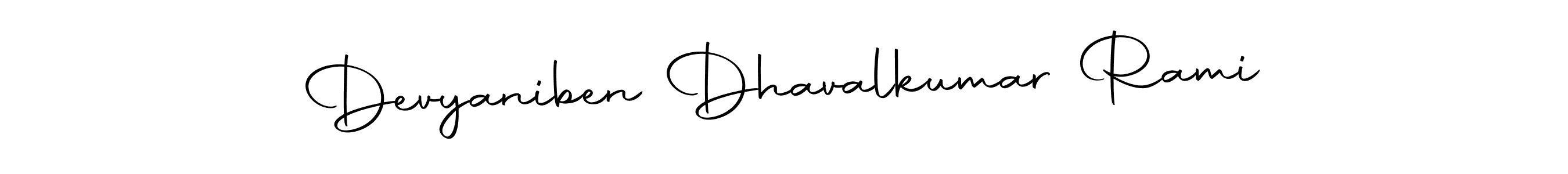 Design your own signature with our free online signature maker. With this signature software, you can create a handwritten (Autography-DOLnW) signature for name Devyaniben Dhavalkumar Rami. Devyaniben Dhavalkumar Rami signature style 10 images and pictures png