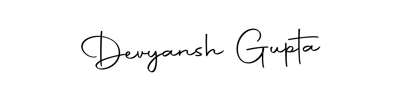 How to make Devyansh Gupta name signature. Use Autography-DOLnW style for creating short signs online. This is the latest handwritten sign. Devyansh Gupta signature style 10 images and pictures png