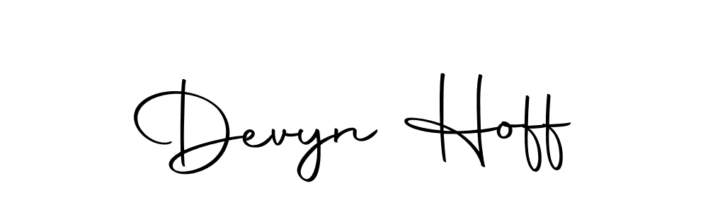 How to make Devyn Hoff name signature. Use Autography-DOLnW style for creating short signs online. This is the latest handwritten sign. Devyn Hoff signature style 10 images and pictures png