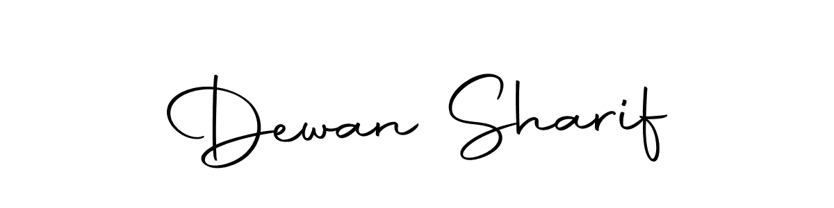 Design your own signature with our free online signature maker. With this signature software, you can create a handwritten (Autography-DOLnW) signature for name Dewan Sharif. Dewan Sharif signature style 10 images and pictures png