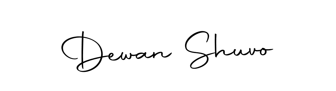 Design your own signature with our free online signature maker. With this signature software, you can create a handwritten (Autography-DOLnW) signature for name Dewan Shuvo. Dewan Shuvo signature style 10 images and pictures png