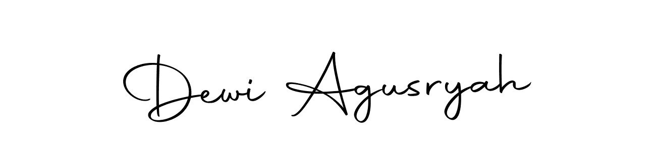 Make a beautiful signature design for name Dewi Agusryah. With this signature (Autography-DOLnW) style, you can create a handwritten signature for free. Dewi Agusryah signature style 10 images and pictures png