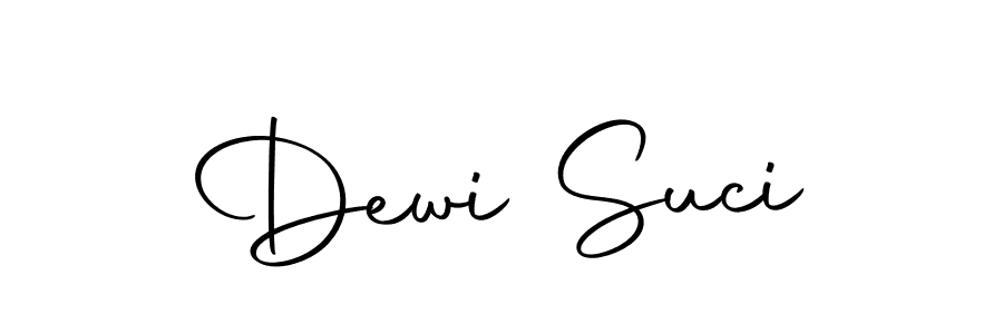 Design your own signature with our free online signature maker. With this signature software, you can create a handwritten (Autography-DOLnW) signature for name Dewi Suci. Dewi Suci signature style 10 images and pictures png