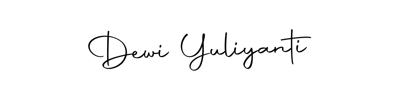 The best way (Autography-DOLnW) to make a short signature is to pick only two or three words in your name. The name Dewi Yuliyanti include a total of six letters. For converting this name. Dewi Yuliyanti signature style 10 images and pictures png