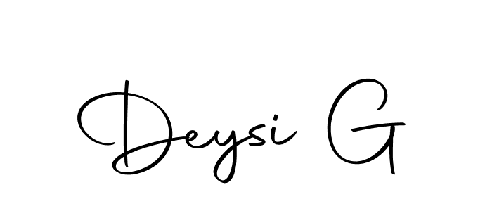 Create a beautiful signature design for name Deysi G. With this signature (Autography-DOLnW) fonts, you can make a handwritten signature for free. Deysi G signature style 10 images and pictures png