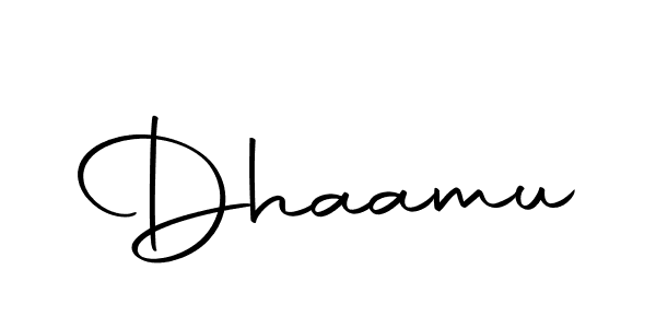 How to make Dhaamu signature? Autography-DOLnW is a professional autograph style. Create handwritten signature for Dhaamu name. Dhaamu signature style 10 images and pictures png