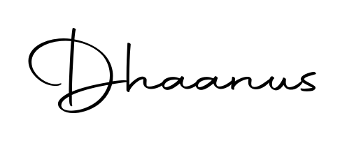 A sleek calligraphic signature for name Dhaanus utilizing Autography-DOLnW styling. Great for adding personal signatures to photos and art. Dhaanus signature style 10 images and pictures png
