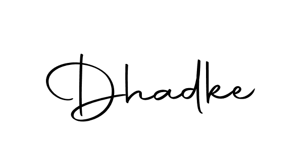 Use a signature maker to create a handwritten signature online. With this signature software, you can design (Autography-DOLnW) your own signature for name Dhadke. Dhadke signature style 10 images and pictures png