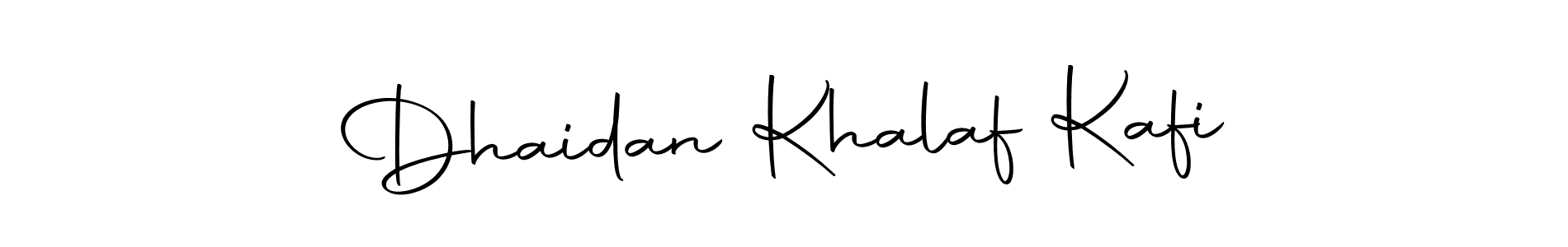 Make a beautiful signature design for name Dhaidan Khalaf Kafi. With this signature (Autography-DOLnW) style, you can create a handwritten signature for free. Dhaidan Khalaf Kafi signature style 10 images and pictures png