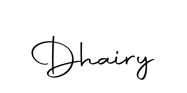 Use a signature maker to create a handwritten signature online. With this signature software, you can design (Autography-DOLnW) your own signature for name Dhairy. Dhairy signature style 10 images and pictures png