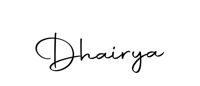 How to make Dhairya signature? Autography-DOLnW is a professional autograph style. Create handwritten signature for Dhairya name. Dhairya signature style 10 images and pictures png