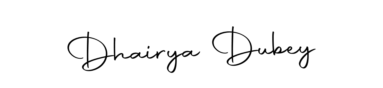 How to make Dhairya Dubey name signature. Use Autography-DOLnW style for creating short signs online. This is the latest handwritten sign. Dhairya Dubey signature style 10 images and pictures png