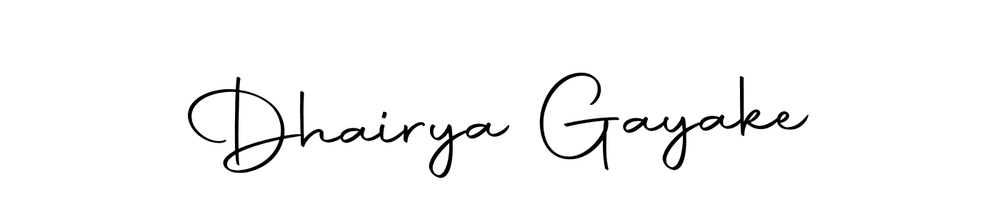 You can use this online signature creator to create a handwritten signature for the name Dhairya Gayake. This is the best online autograph maker. Dhairya Gayake signature style 10 images and pictures png