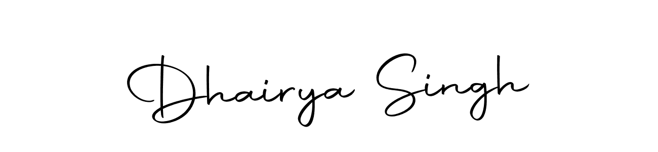 Create a beautiful signature design for name Dhairya Singh. With this signature (Autography-DOLnW) fonts, you can make a handwritten signature for free. Dhairya Singh signature style 10 images and pictures png