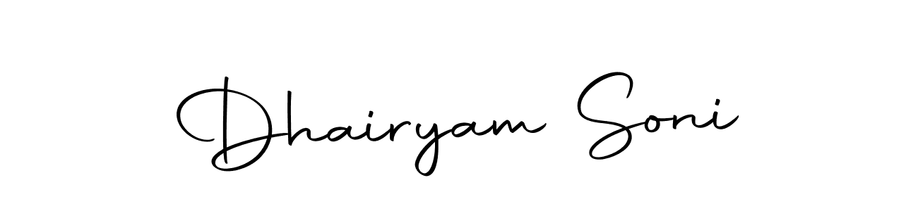 Make a beautiful signature design for name Dhairyam Soni. With this signature (Autography-DOLnW) style, you can create a handwritten signature for free. Dhairyam Soni signature style 10 images and pictures png