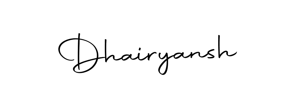Make a beautiful signature design for name Dhairyansh. With this signature (Autography-DOLnW) style, you can create a handwritten signature for free. Dhairyansh signature style 10 images and pictures png