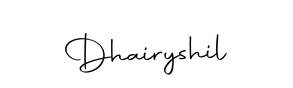 You can use this online signature creator to create a handwritten signature for the name Dhairyshil. This is the best online autograph maker. Dhairyshil signature style 10 images and pictures png