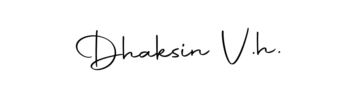 Make a beautiful signature design for name Dhaksin V.h.. Use this online signature maker to create a handwritten signature for free. Dhaksin V.h. signature style 10 images and pictures png