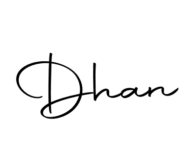 Design your own signature with our free online signature maker. With this signature software, you can create a handwritten (Autography-DOLnW) signature for name Dhan. Dhan signature style 10 images and pictures png