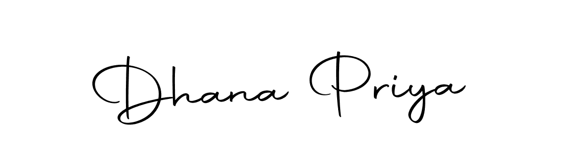 How to make Dhana Priya name signature. Use Autography-DOLnW style for creating short signs online. This is the latest handwritten sign. Dhana Priya signature style 10 images and pictures png