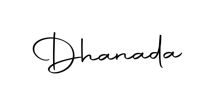 Design your own signature with our free online signature maker. With this signature software, you can create a handwritten (Autography-DOLnW) signature for name Dhanada. Dhanada signature style 10 images and pictures png