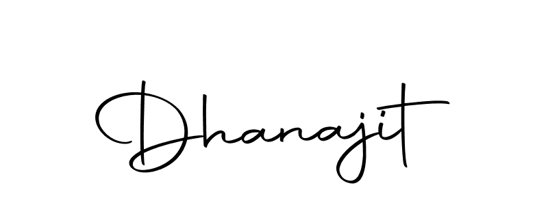 Create a beautiful signature design for name Dhanajit. With this signature (Autography-DOLnW) fonts, you can make a handwritten signature for free. Dhanajit signature style 10 images and pictures png