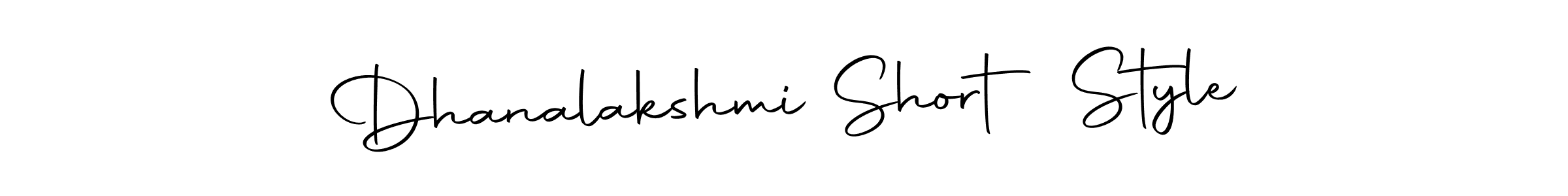 Design your own signature with our free online signature maker. With this signature software, you can create a handwritten (Autography-DOLnW) signature for name Dhanalakshmi Short Style. Dhanalakshmi Short Style signature style 10 images and pictures png